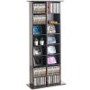 VEVOR Media Storage Cabinet, 8-Layer DVD Shelf Holds 464 CDs, Adjustable CD Shelves 16 Compartments, Protects & Organizes Music, Movie