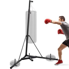VEVOR Heavy Bag Stand Free Standing Punching Punch Bracket Station Boxing Stand Height Adjustable Folding Boxing Bag Stand for Home Fitness (Heav
