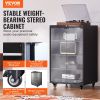 VEVOR 5-Tier AV Media Stand with Wheels, Wooden Audio-Video Media Stand for DVD Players/Cable Boxes/Games Consoles
