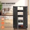 VEVOR 5-Tier AV Media Stand with Wheels, Wooden Audio-Video Media Stand for DVD Players/Cable Boxes/Games Consoles