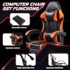 Video Game Chairs for Adults, PU Leather Gaming Chair with Footrest, 360°Swivel Adjustable Lumbar Pillow Gamer Chair
