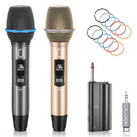 JYX U60 Wireless Microphone & Dual Dynamic Microphone & Professional UHF Metal Mic For Karaoke Singing (Option: Two)
