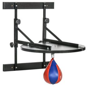 Soozier Adjustable Speed Bag Platform, Wall Mounted Speed Bags for Boxing, with 360-Degree Swivel and 10'' Speedbag (Color: multicolor)